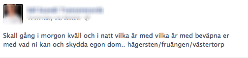 Swedish Defence League, Stockholm, Upplopp, Rågsved,  SDL